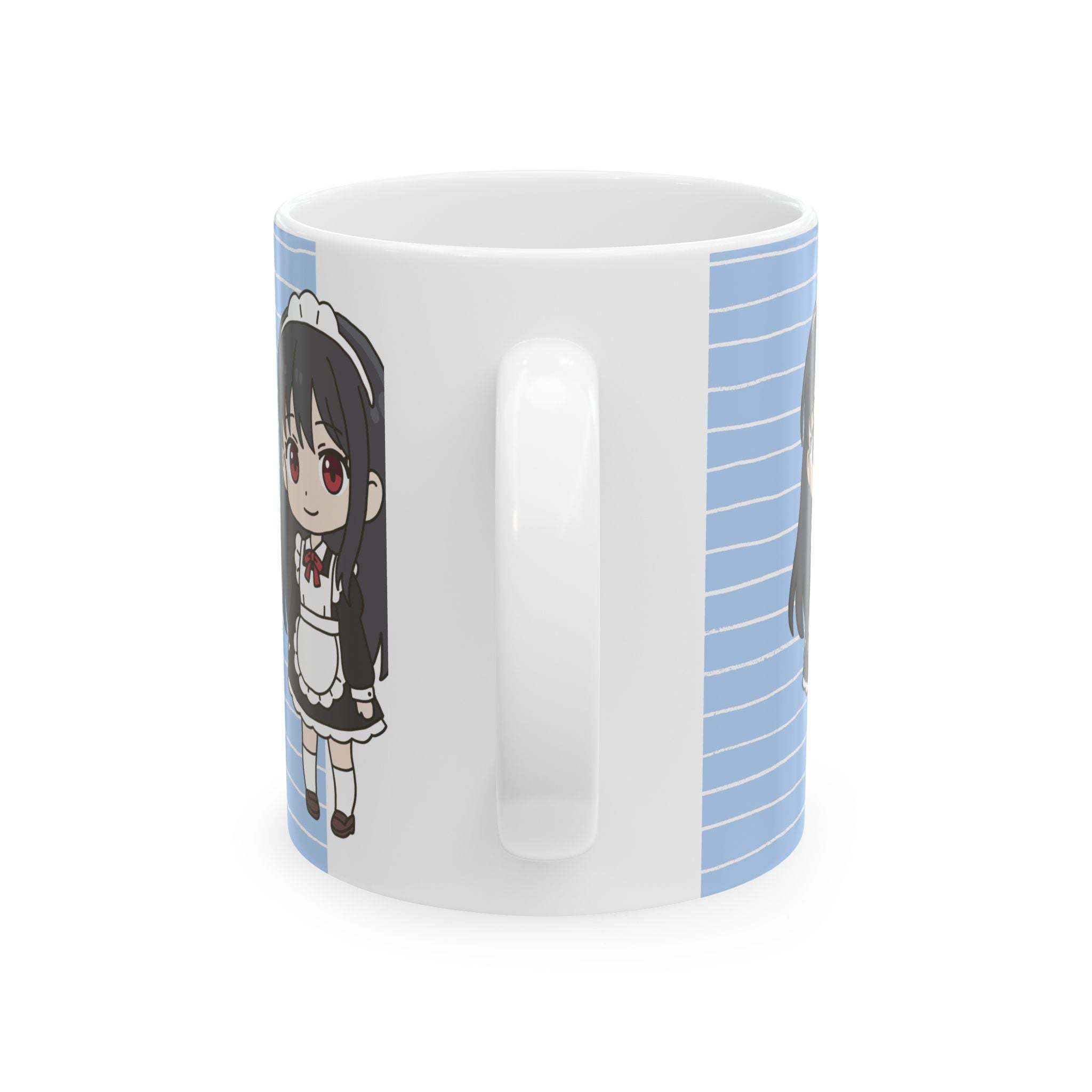 Anime Maid Mug — Cute Chibi Maid Ceramic Coffee Cup (11oz & 15oz)