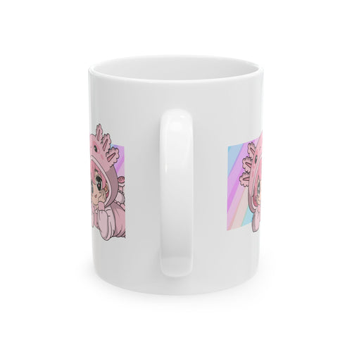 Pink Axolotl Anime Mug